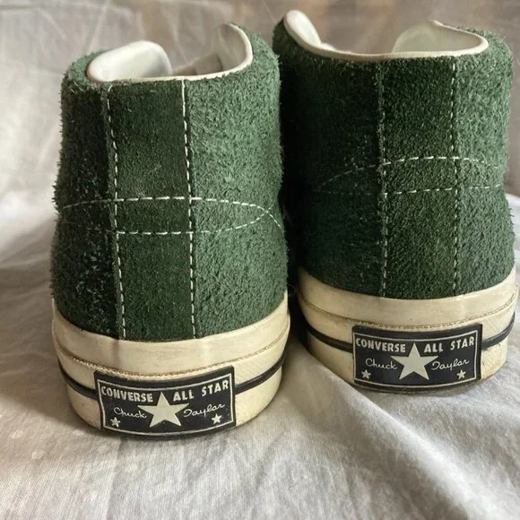 Converse One Star Mid Suede sneakers in a Ox green color Rare!! W 6.5/ M 4.5 - Picture 4 of 9